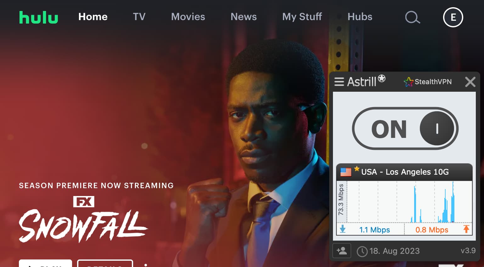 Met Astrill VPN konden we Hulu van buiten de VS streamen
