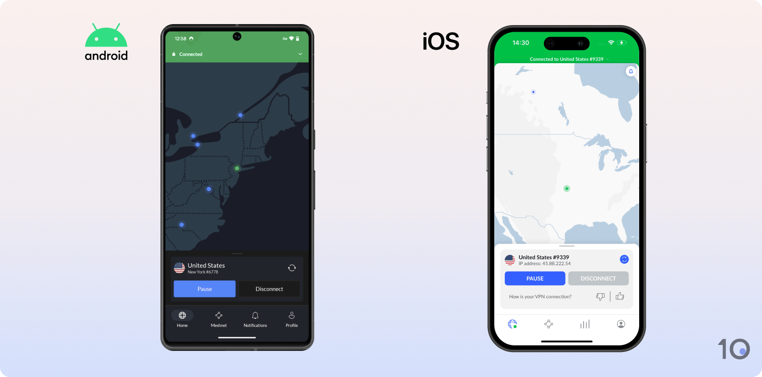 Aplikacje NordVPN na Androida i iOS