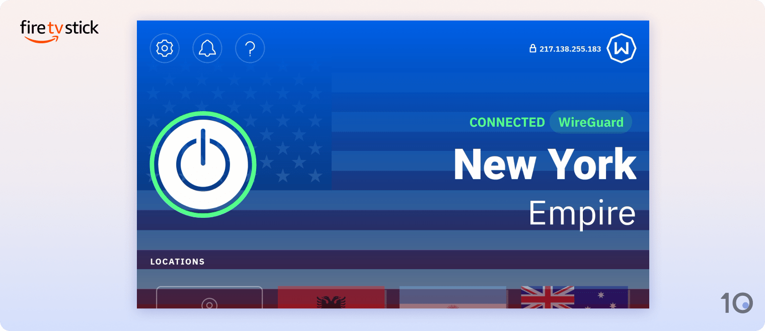 L'application de Windscribe pour Fire Stick